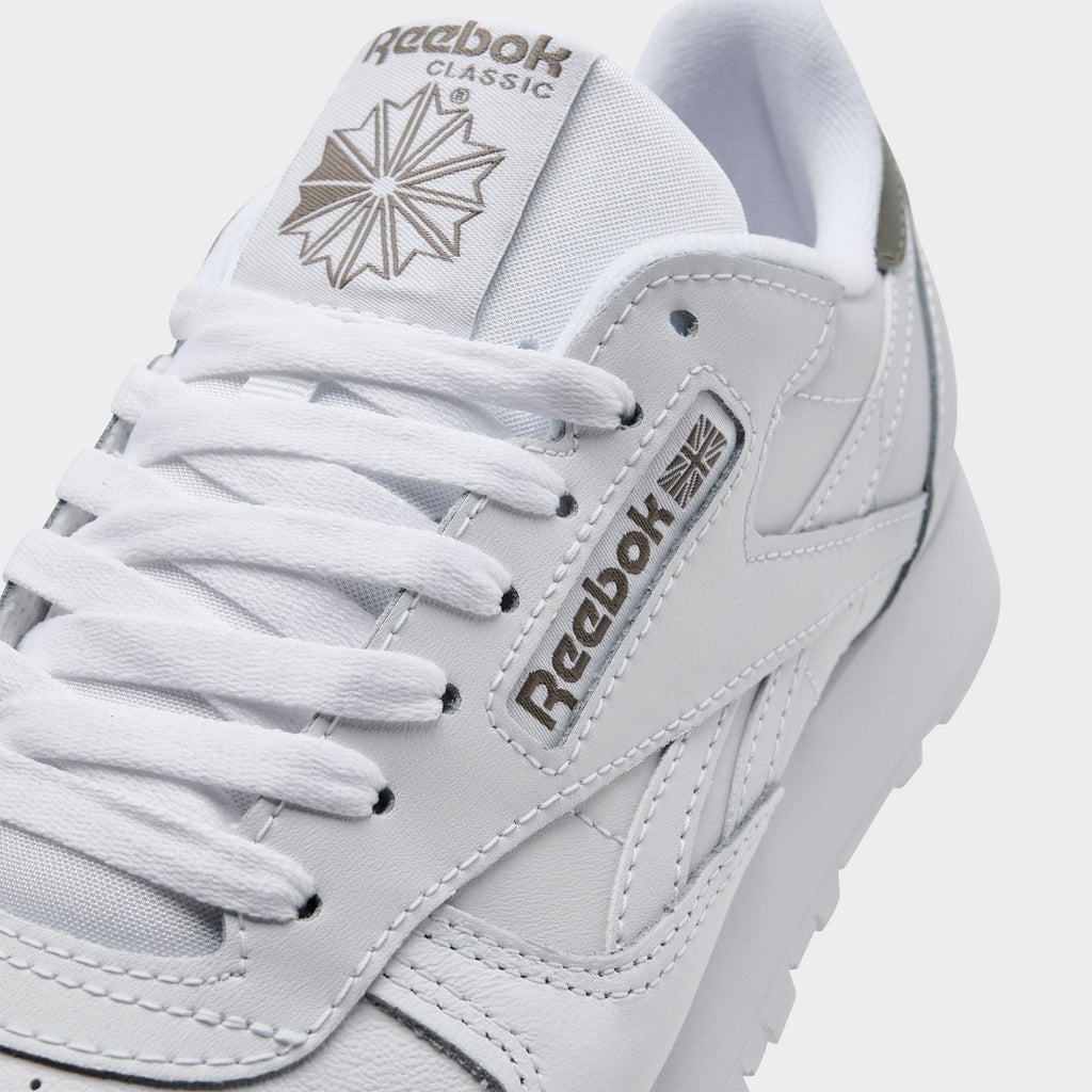 Reebok Classic Leather Classic Nylon  White Black Mens Shoes Sneakers Size 8-13