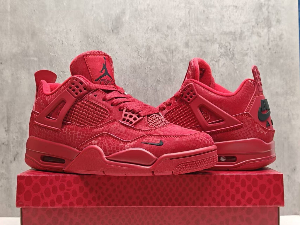 Nigel Sylvester x Jordan 4 Red Black Mamba Men's Size US 7-12