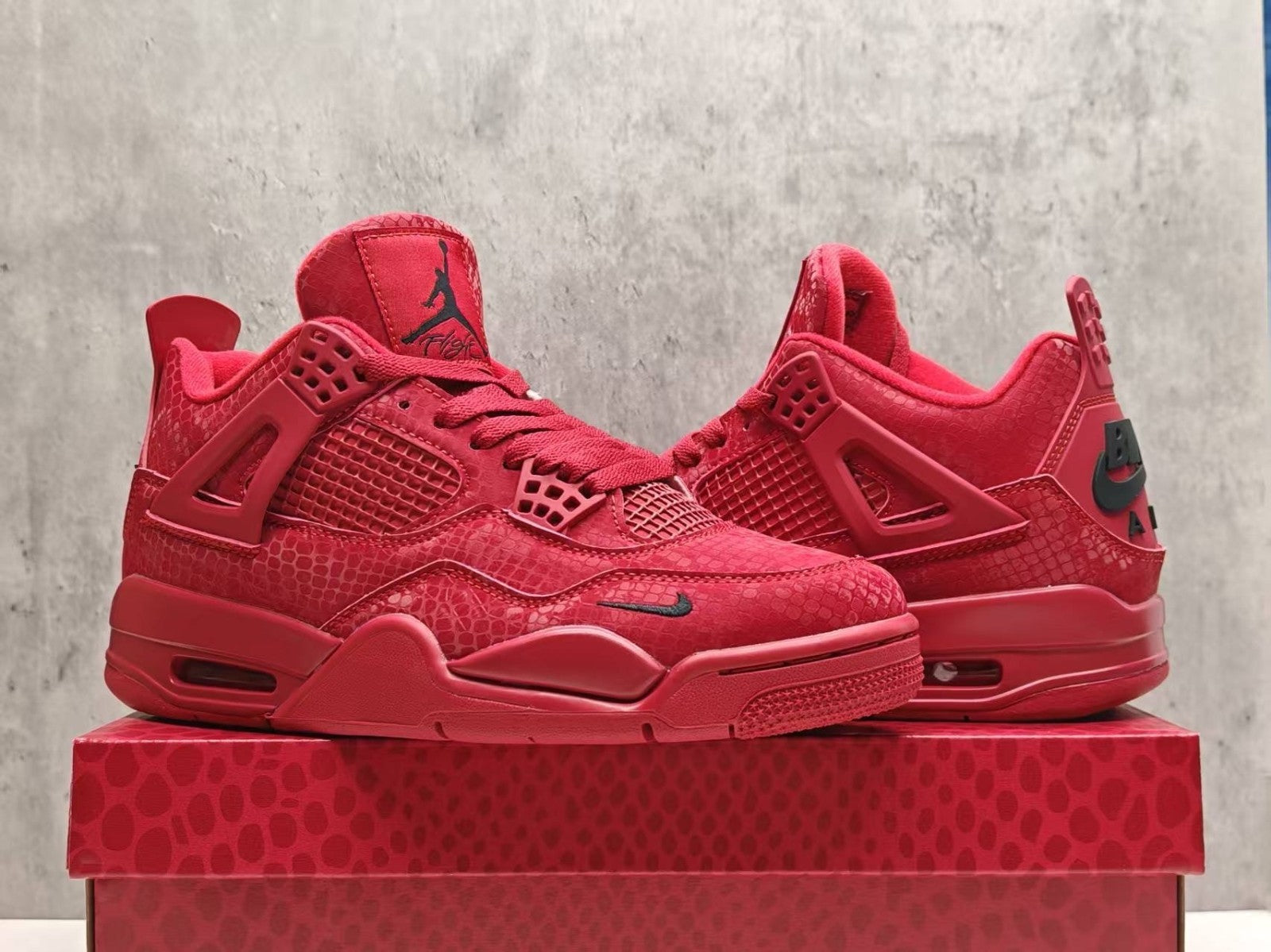 Nigel Sylvester x Jordan 4 Red Black Mamba Men's Size US 7-12