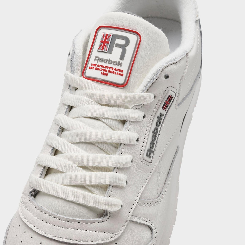 Reebok Classic Leather Classic Nylon  White Black Mens Shoes Sneakers Size 8-13