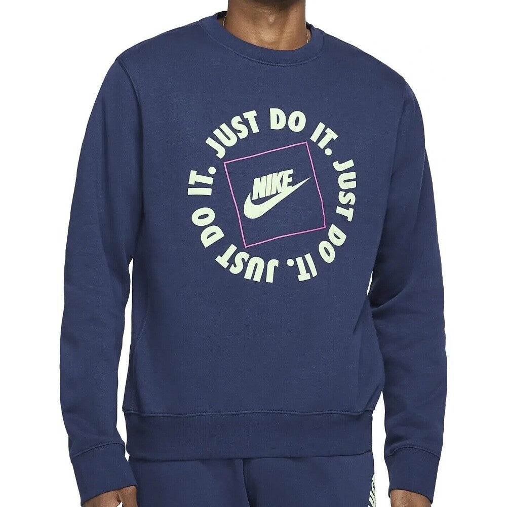 Nike Men's Sweatshirt Just Do It Pullover Athletic Long Sleeve Athletic Sweater