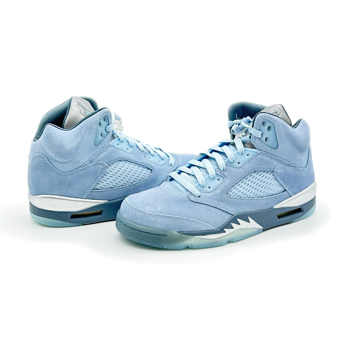 DD9336-400 NK AJ5 Retro Blue Bird Photo Football Grey Metallic Silver Men Shoes
