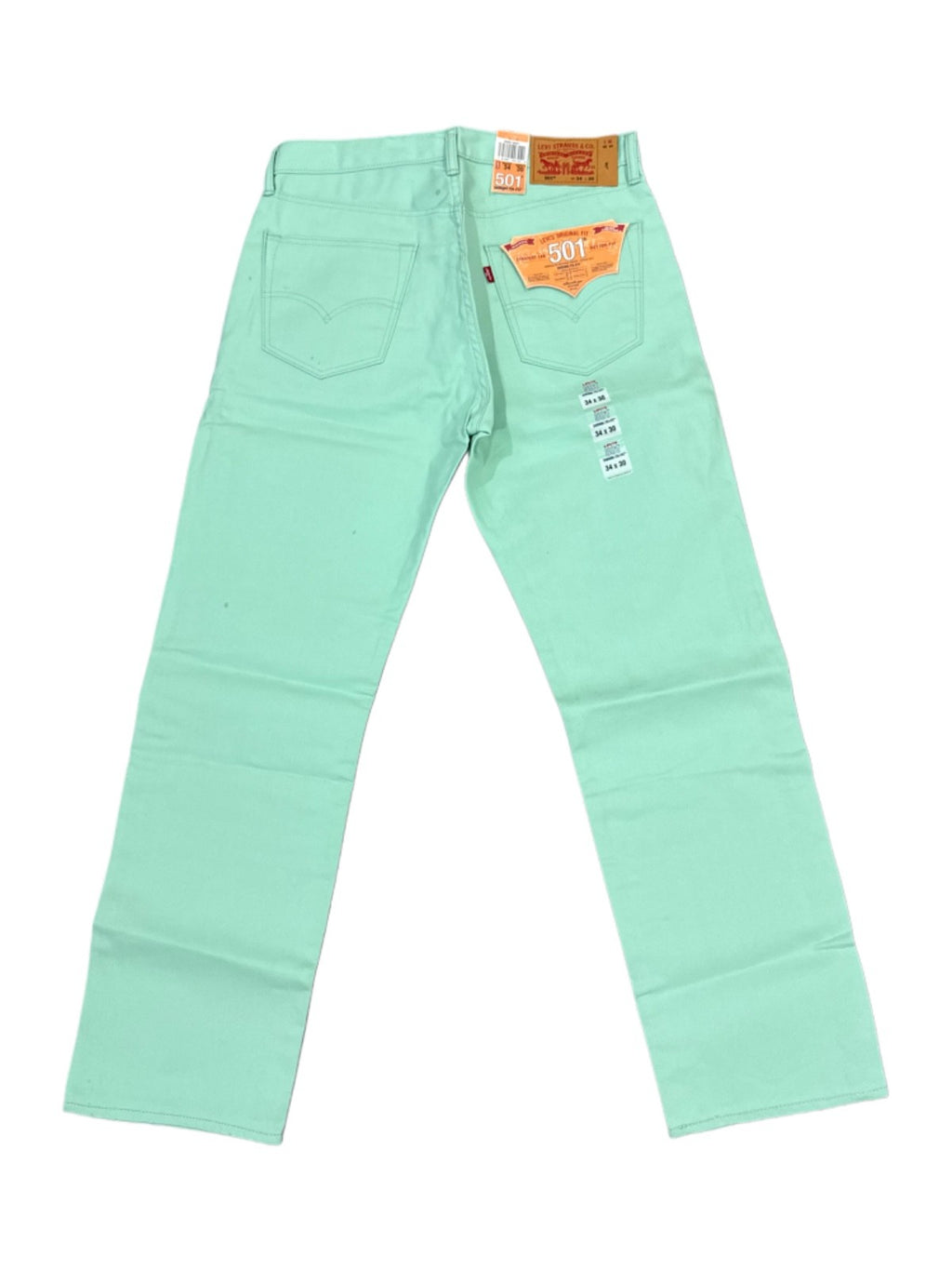Levi's Men's 501 Shrink To Fit Original Fit Color Mint Green 005012597