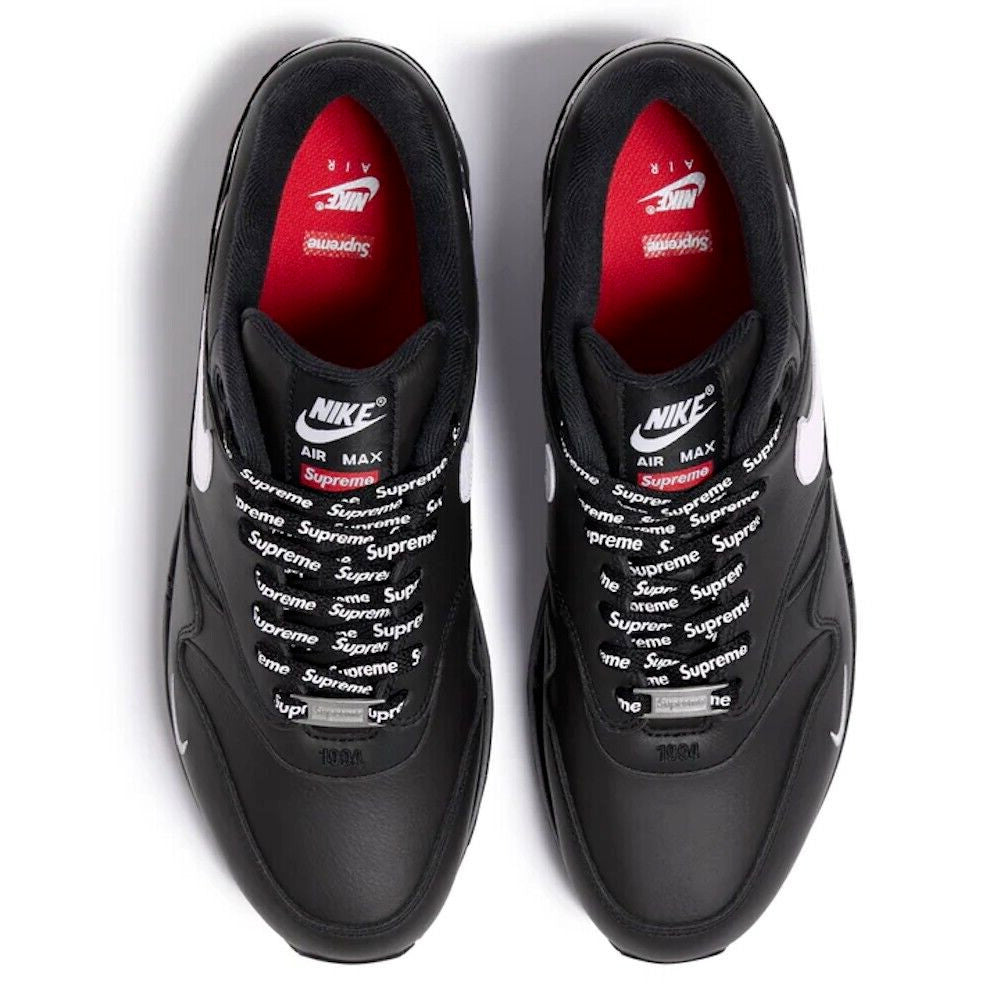 Supreme × Nike Air Max 1 '87 SP "Black" SS25 Week4 HF8813-001 Men's Sneakers New