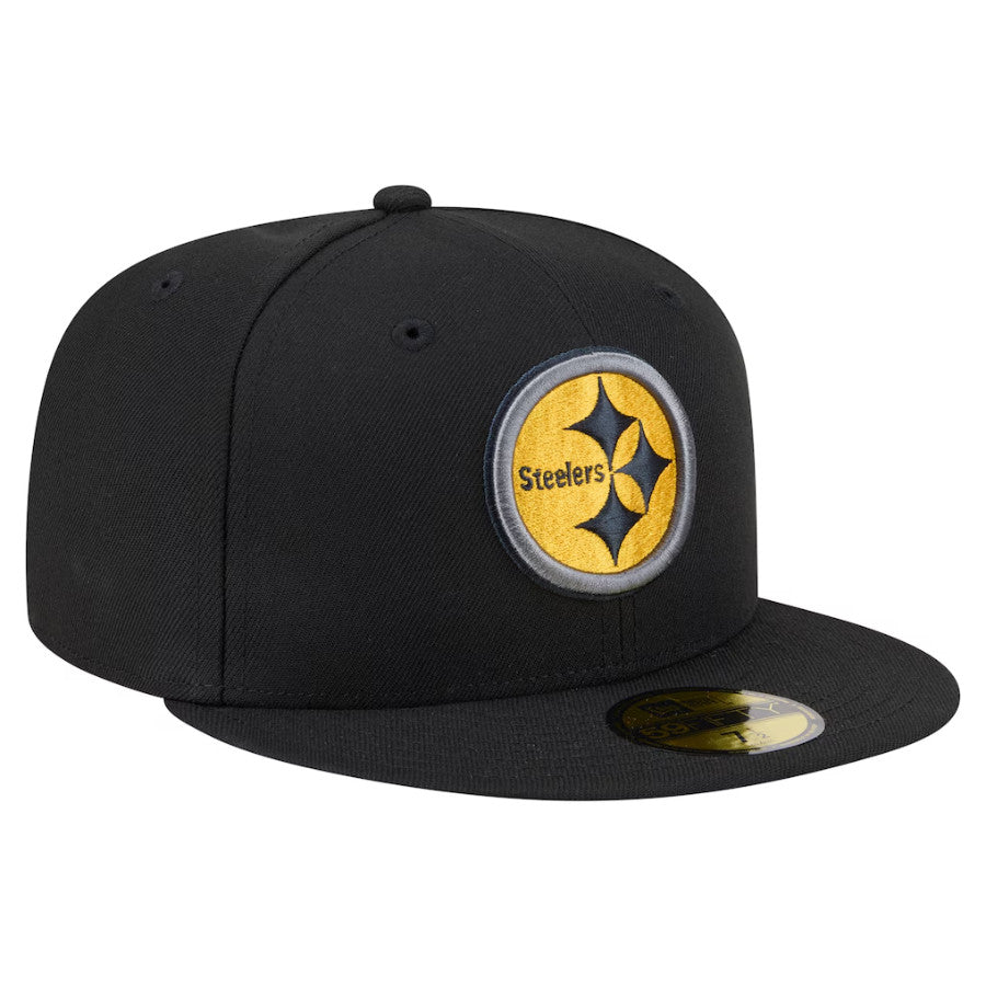 Men's Pittsburgh Steelers New Era Black Color Pop Hat Brand New, Auth