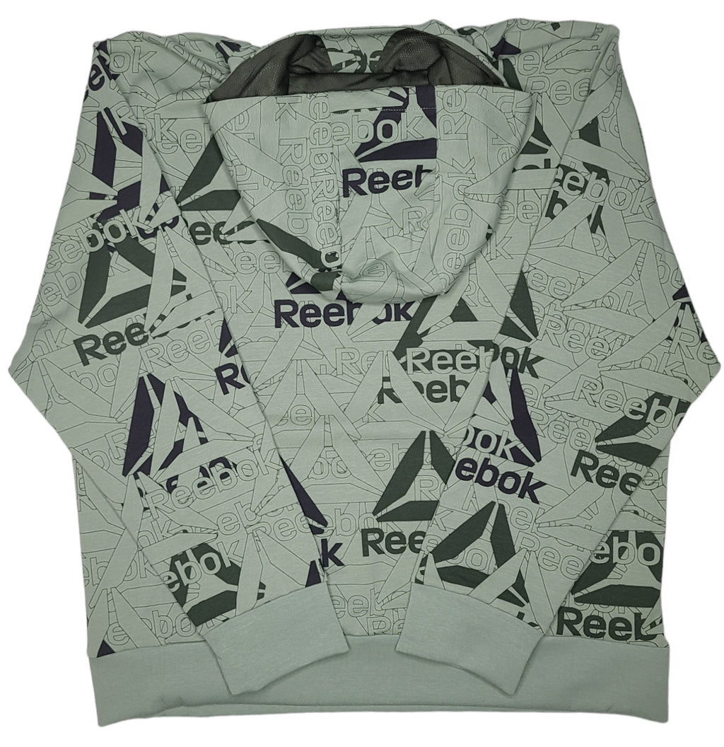 Reebok #11531 NEW  Classic Unwind AOP Pullover Logo Hoodie