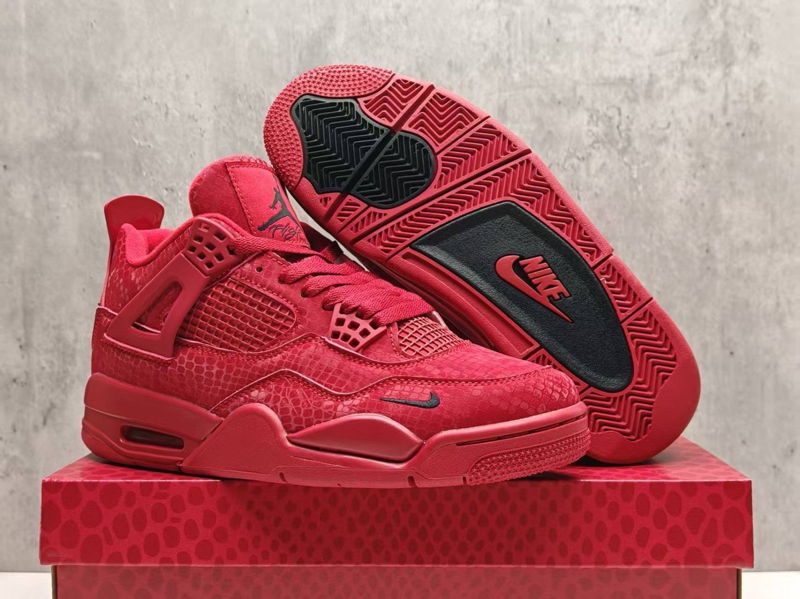 Nigel Sylvester x Jordan 4 Red Black Mamba Men's Size US 7-12