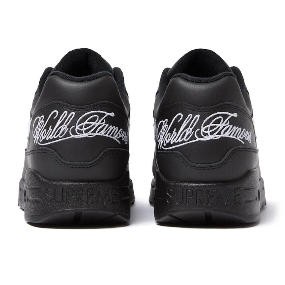 Supreme × Nike Air Max 1 '87 SP "Black" SS25 Week4 HF8813-001 Men's Sneakers New