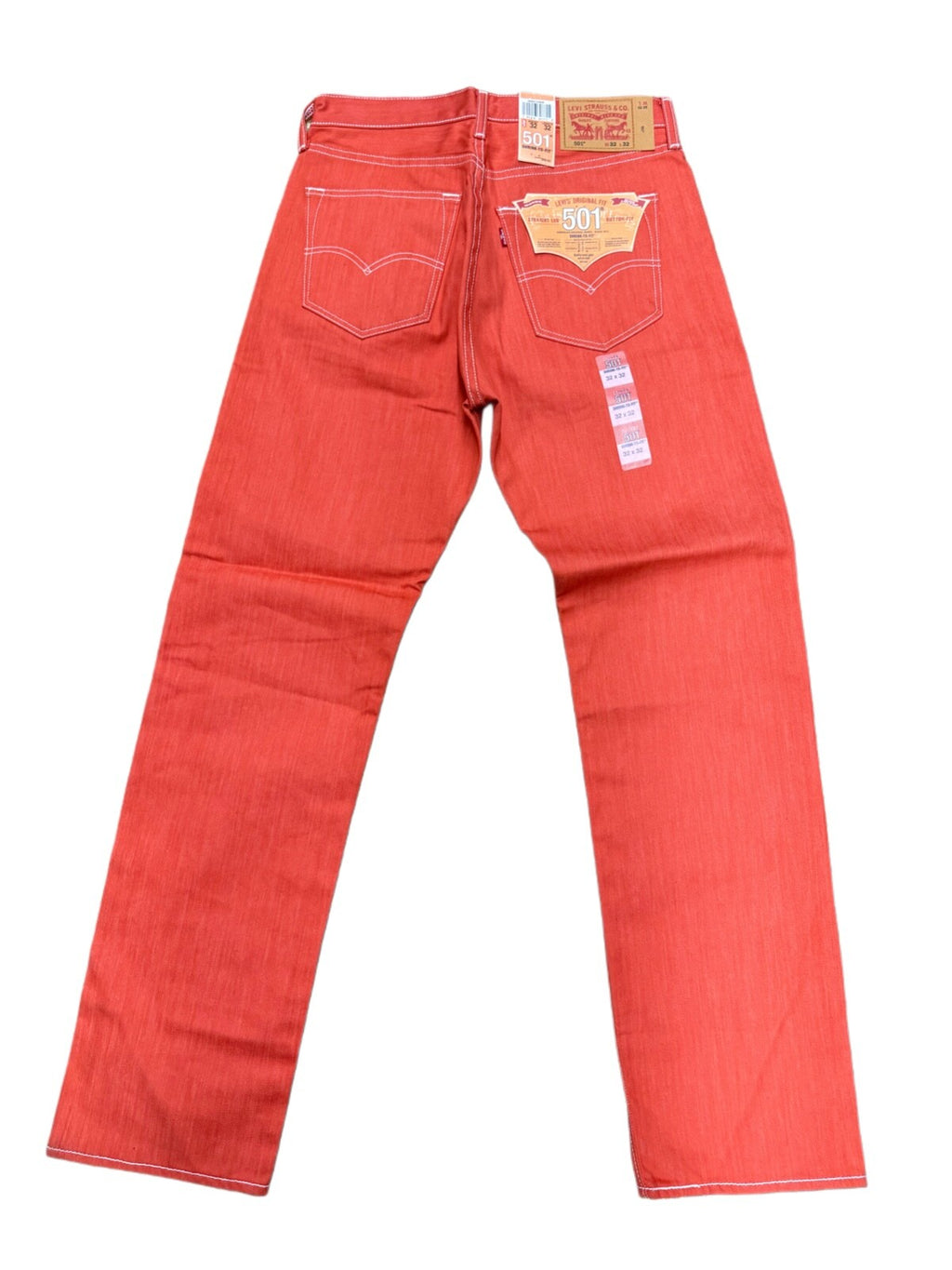 Levi's Men's 501 Shrink To Fit Original Fit Color Orange Red 005012405