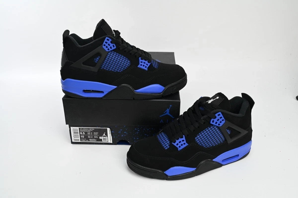 Jordan 4 Retro Black Blue Thunder MEN's Size US (7-12)