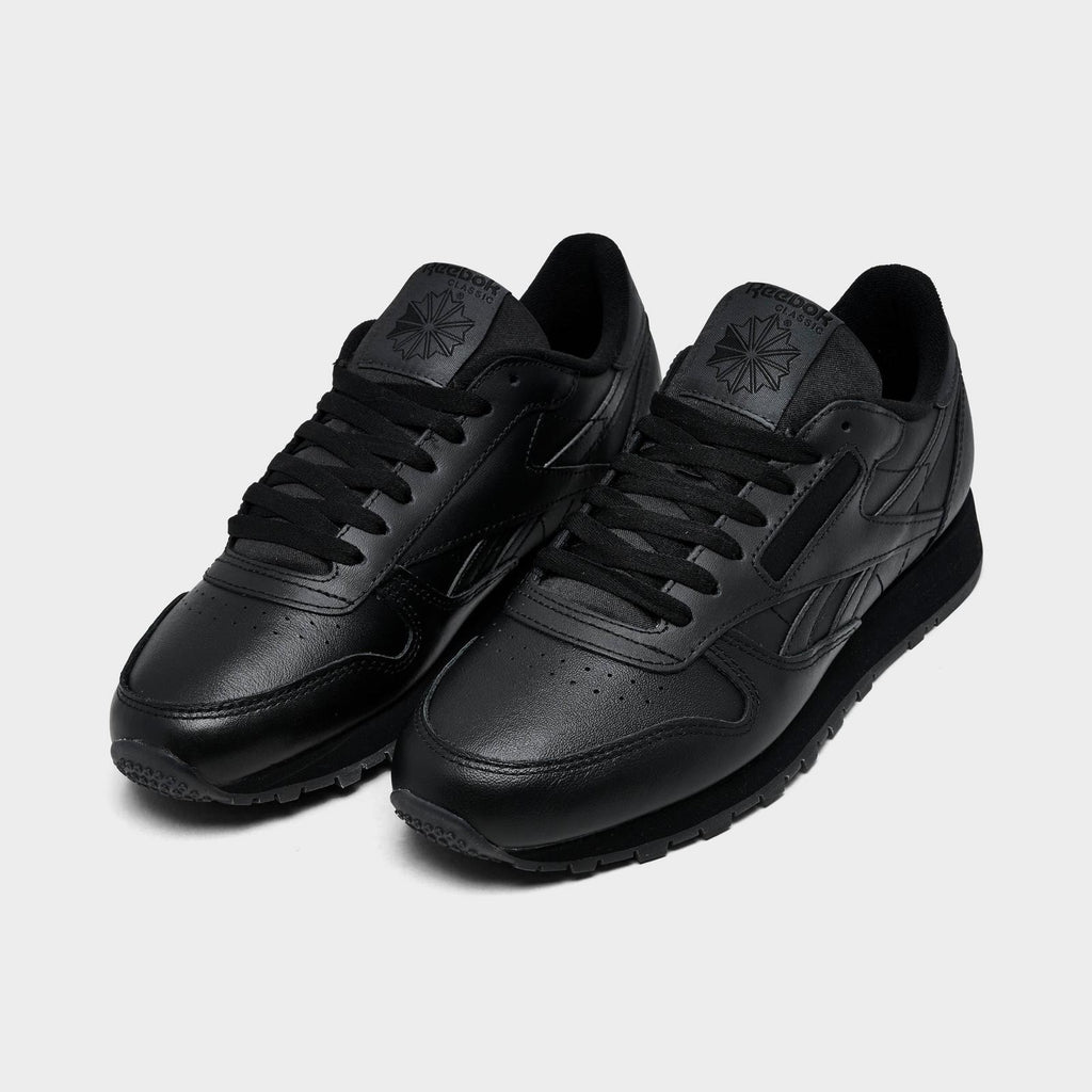 Reebok Classic Leather Classic Nylon  White Black Mens Shoes Sneakers Size 8-13