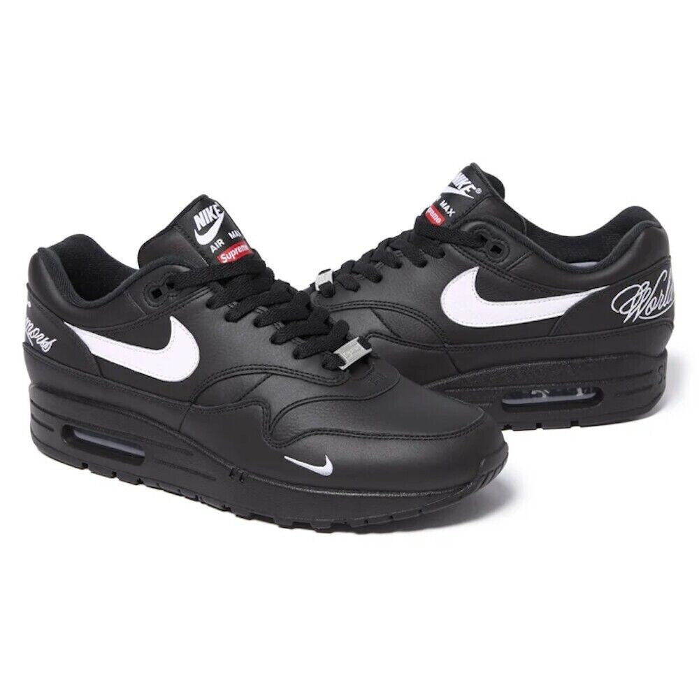 Supreme × Nike Air Max 1 '87 SP "Black" SS25 Week4 HF8813-001 Men's Sneakers New