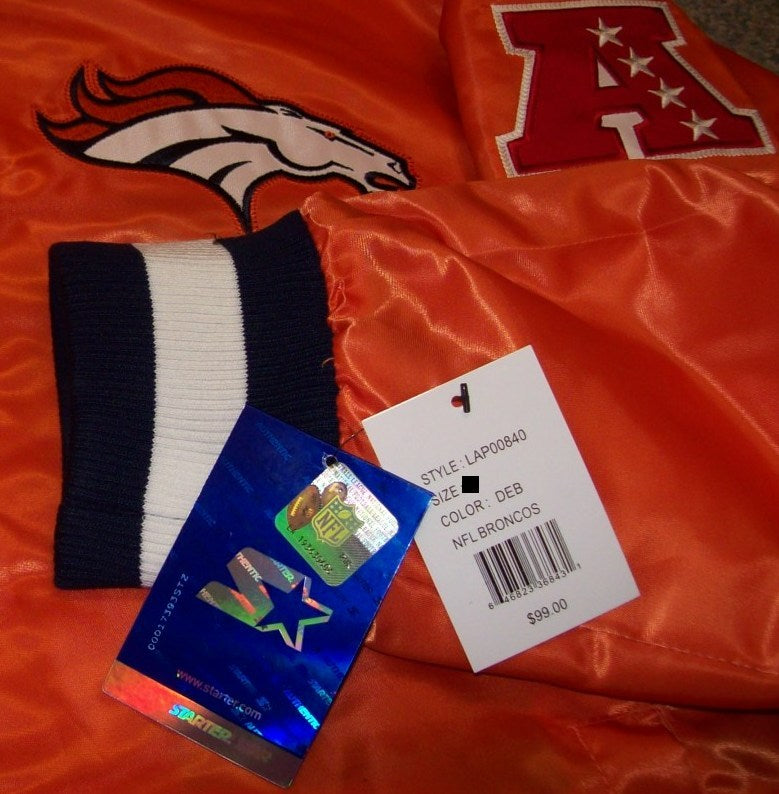 DENVER BRONCOS NFL STARTER Snap Down Jacket  ORANGE