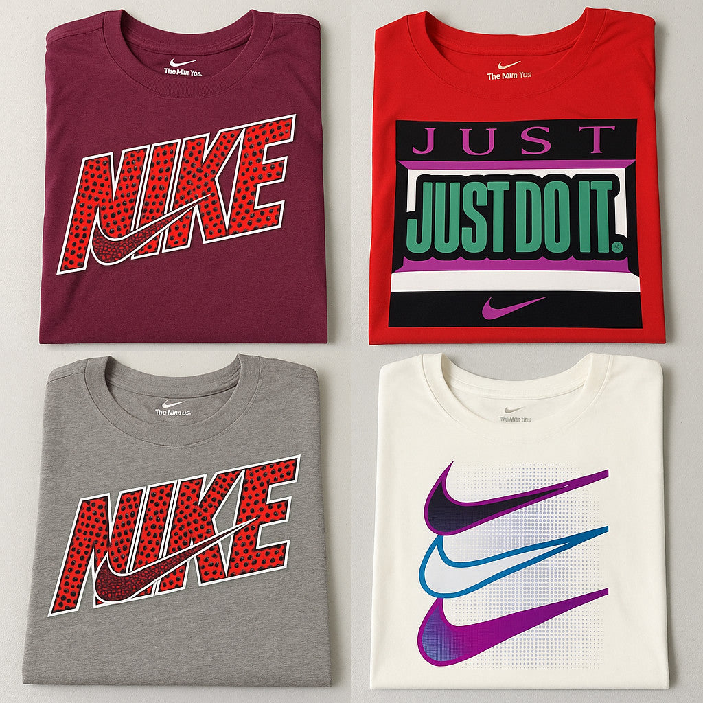Nike Men’s T-Shirt Bundle  New Graphic Tees Red Blue White Black Sizes S-3XL