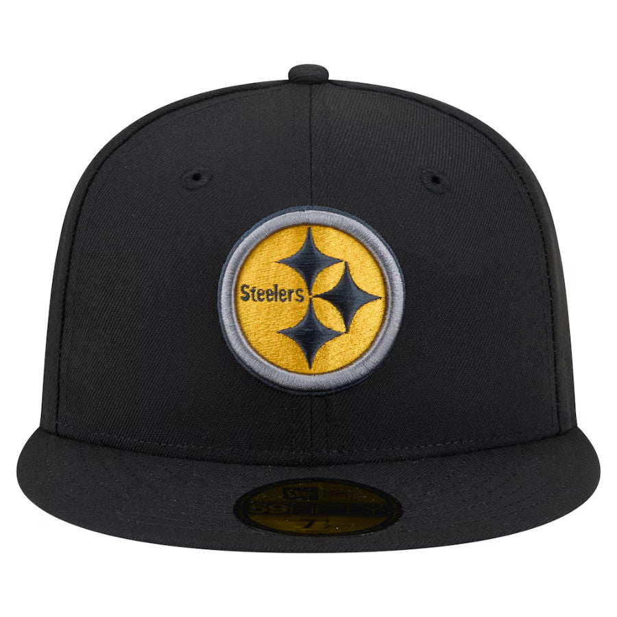 Men's Pittsburgh Steelers New Era Black Color Pop Hat Brand New, Auth