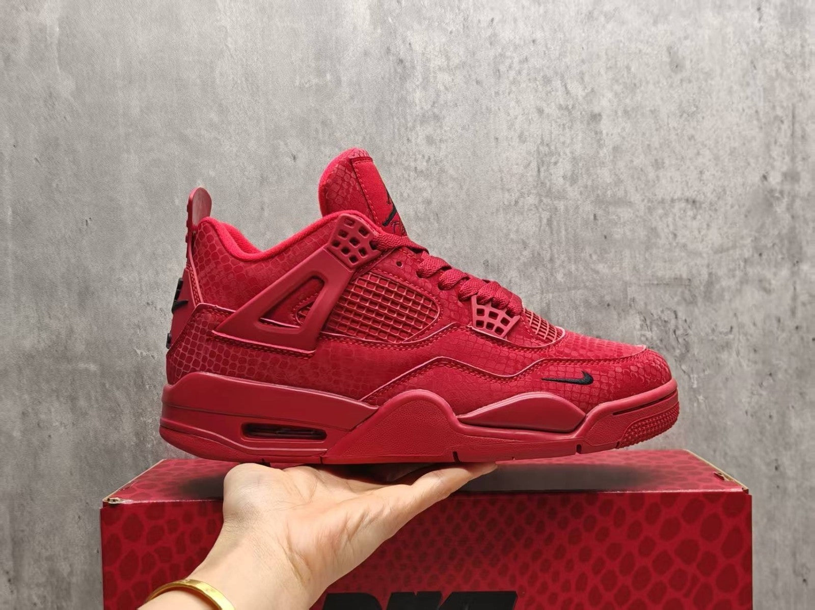 Nigel Sylvester x Jordan 4 Red Black Mamba Men's Size US 7-12