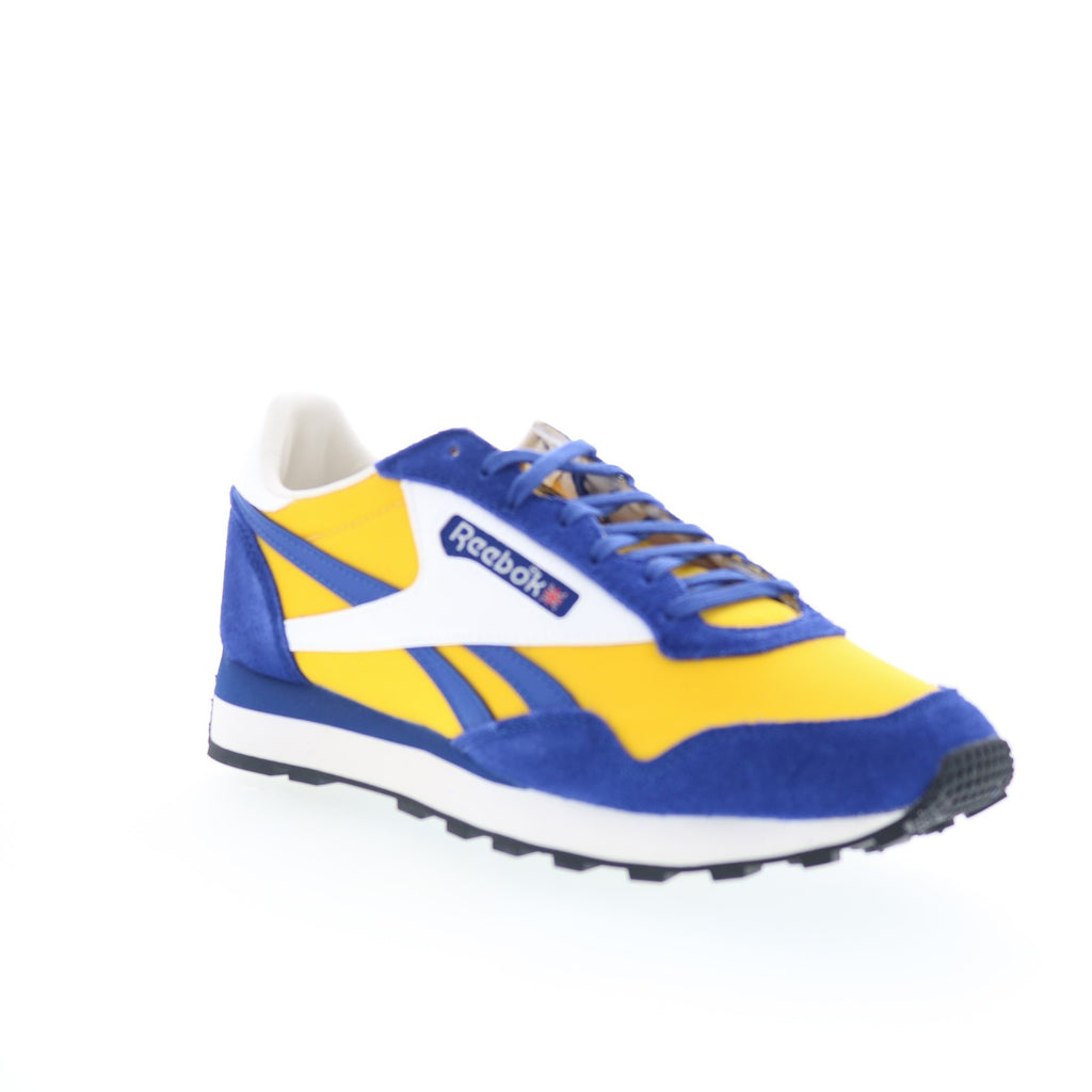 Reebok Aztec II Mens Yellow Suede Lace Up Lifestyle Sneakers Shoes