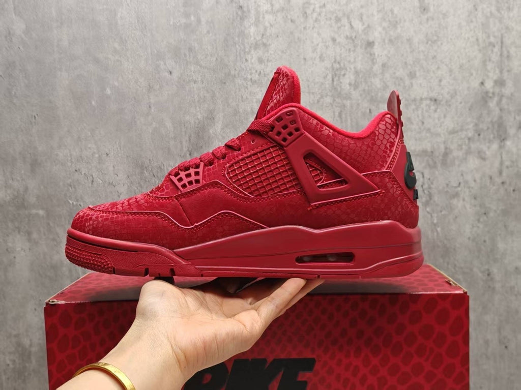 Nigel Sylvester x Jordan 4 Red Black Mamba Men's Size US 7-12