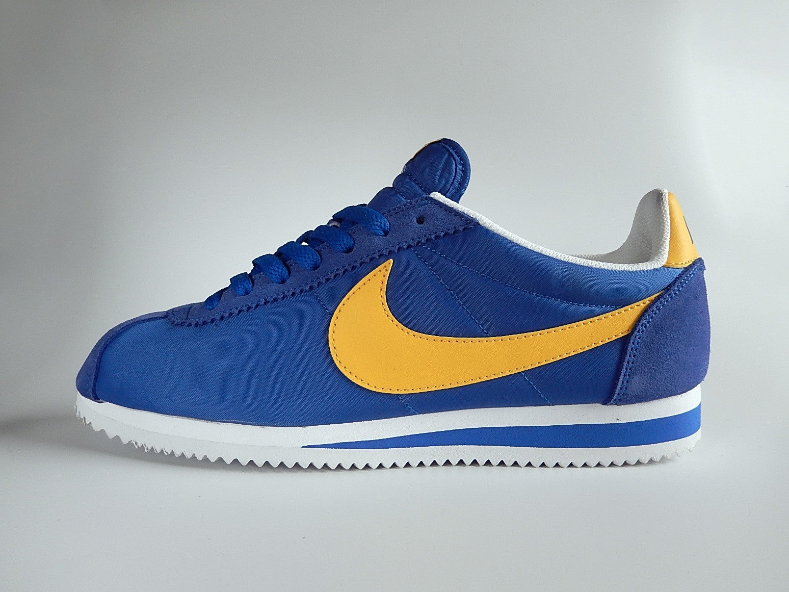 Nike Classic Cortez Nylon blue / yellow mens  golden state warriors shoes