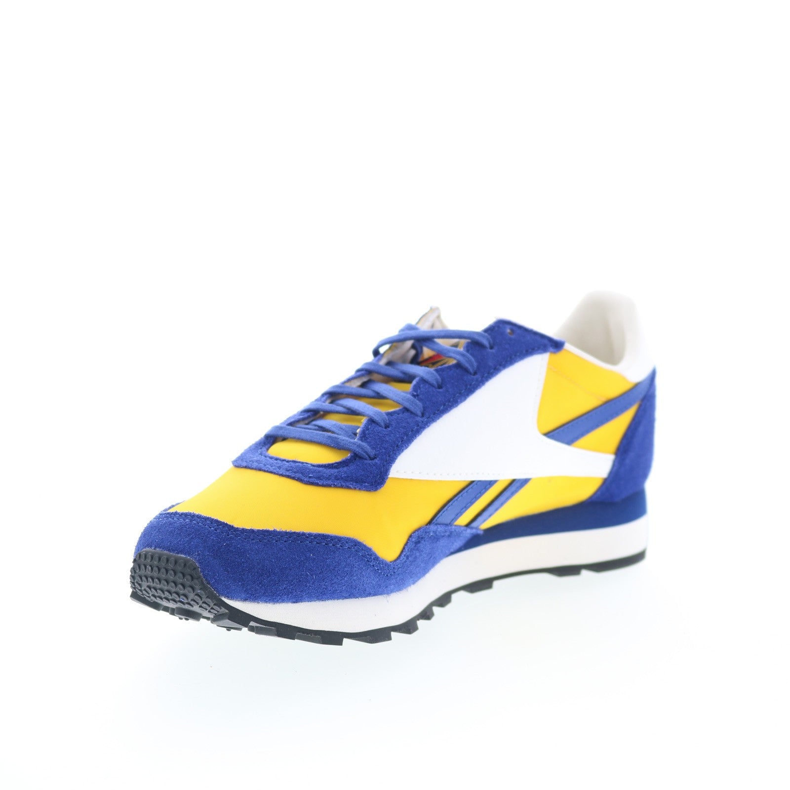 Reebok Aztec II Mens Yellow Suede Lace Up Lifestyle Sneakers Shoes