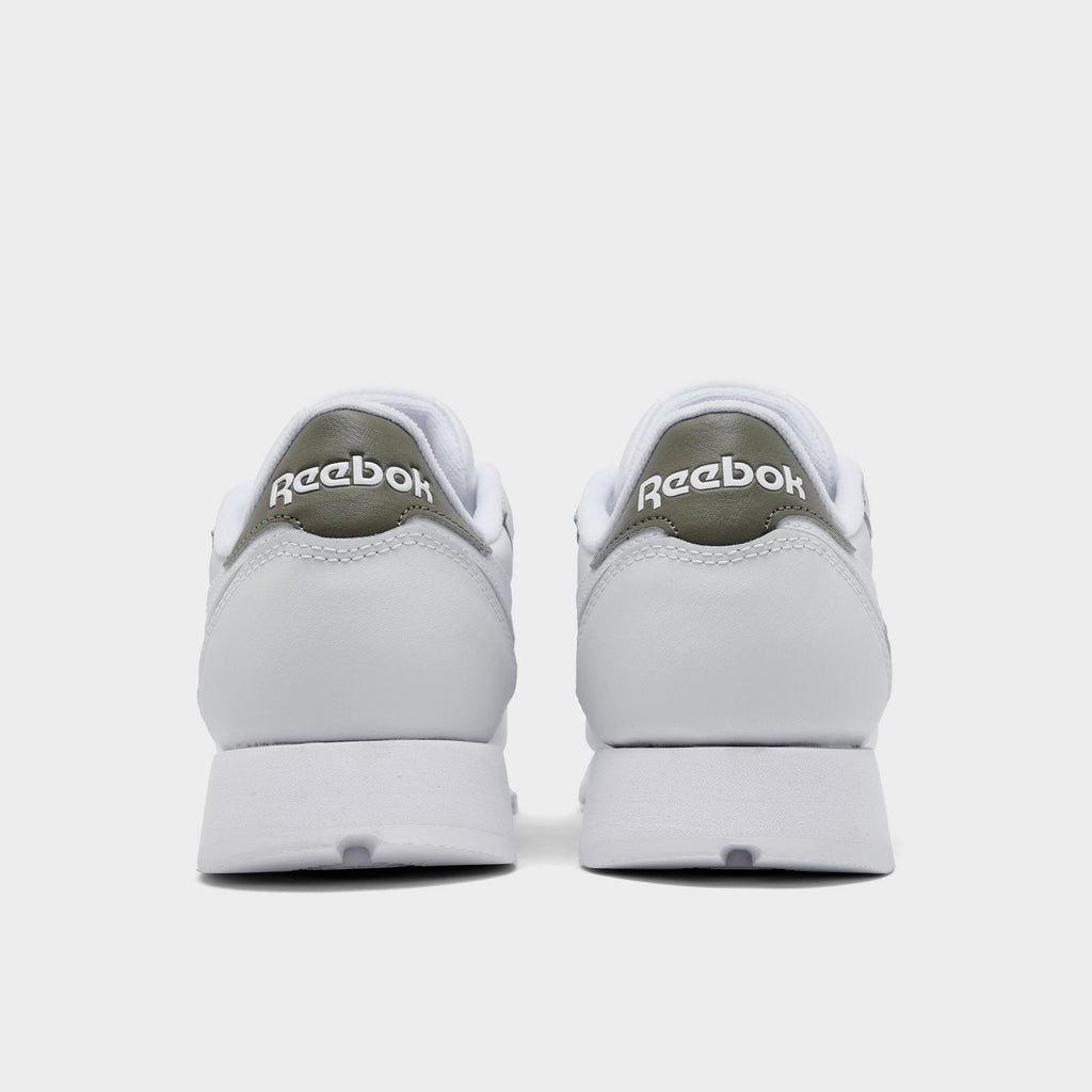 Reebok Classic Leather Classic Nylon  White Black Mens Shoes Sneakers Size 8-13