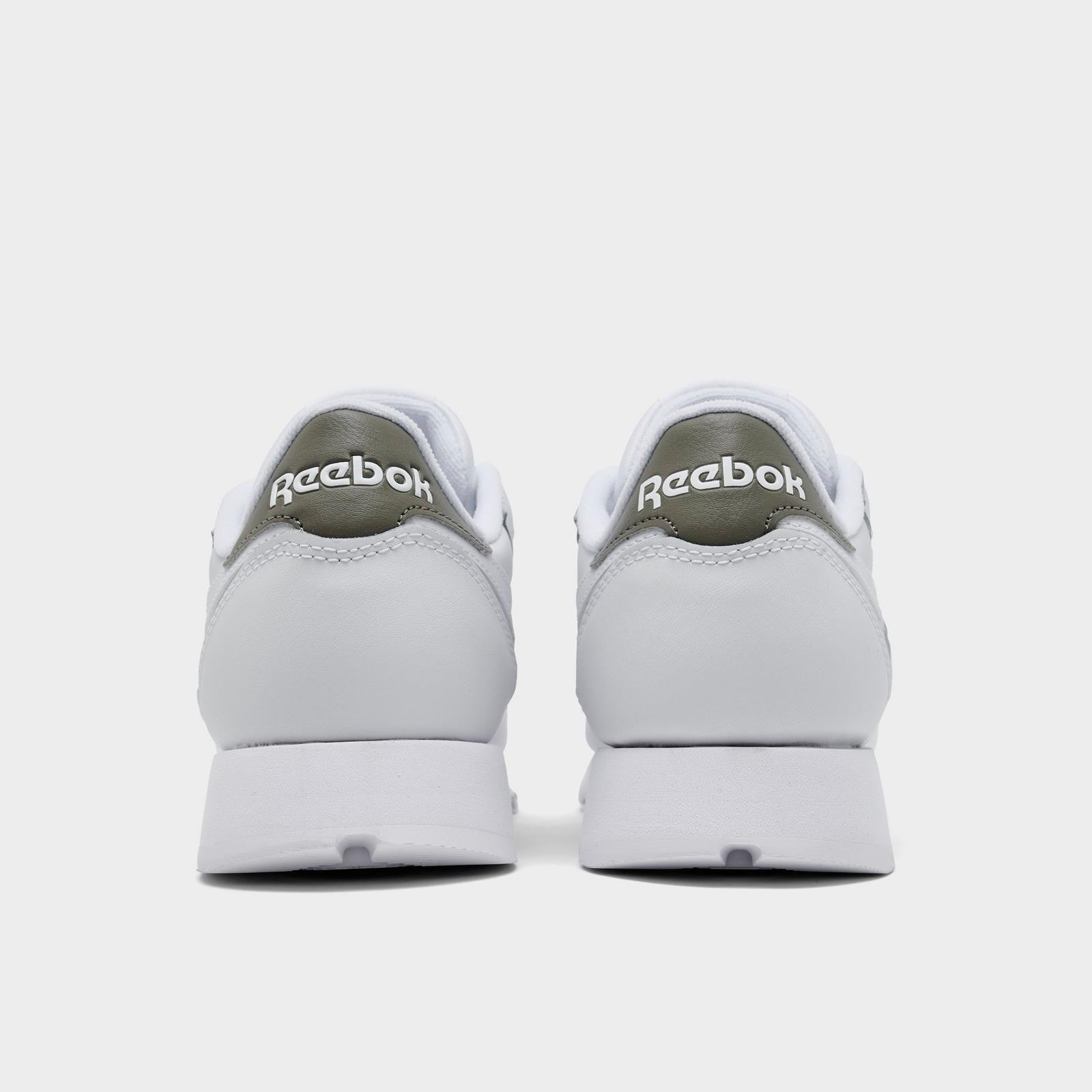 Reebok Classic Leather Classic Nylon  White Black Mens Shoes Sneakers Size 8-13