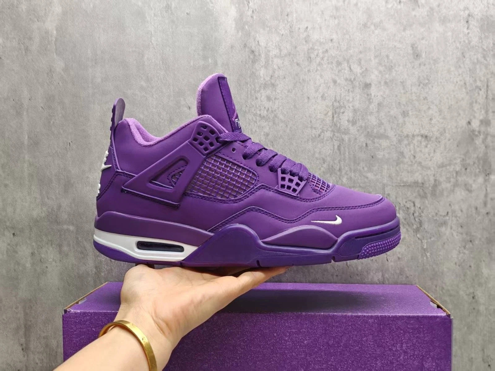 Nigel Sylvester x Jordan 4 Brick by Brick 'Purple Rain' Men's Size US 7-12