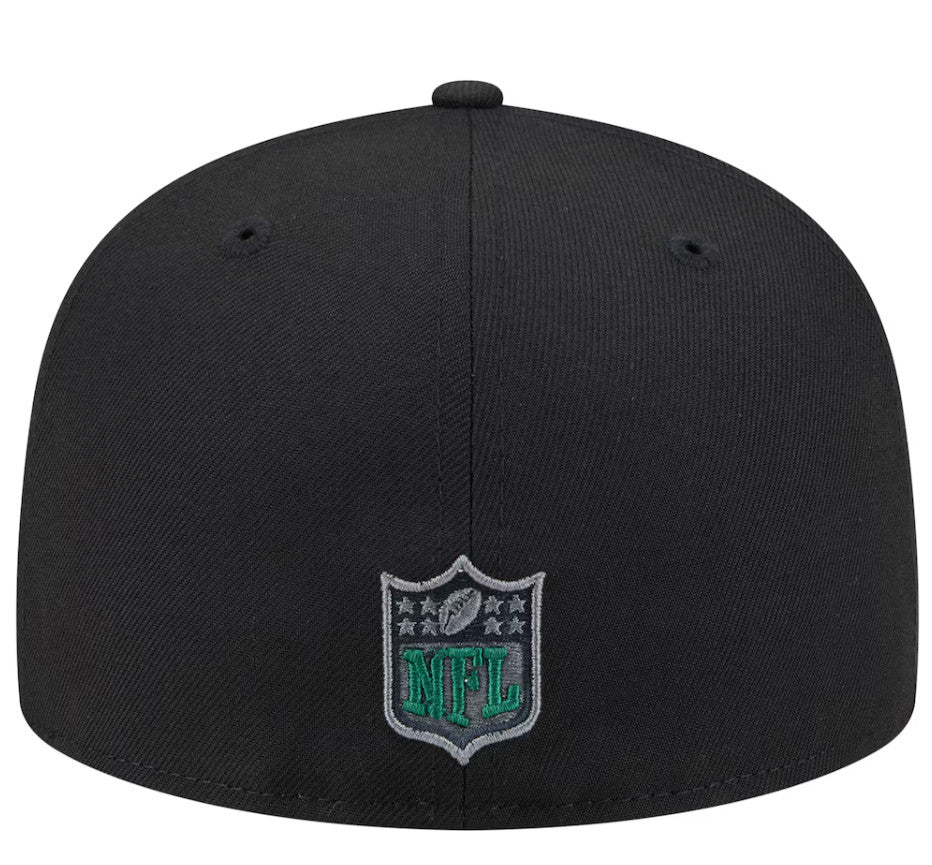 Men's New York Jets New Era Black Color Pop 59FIFTY Fitted Hat