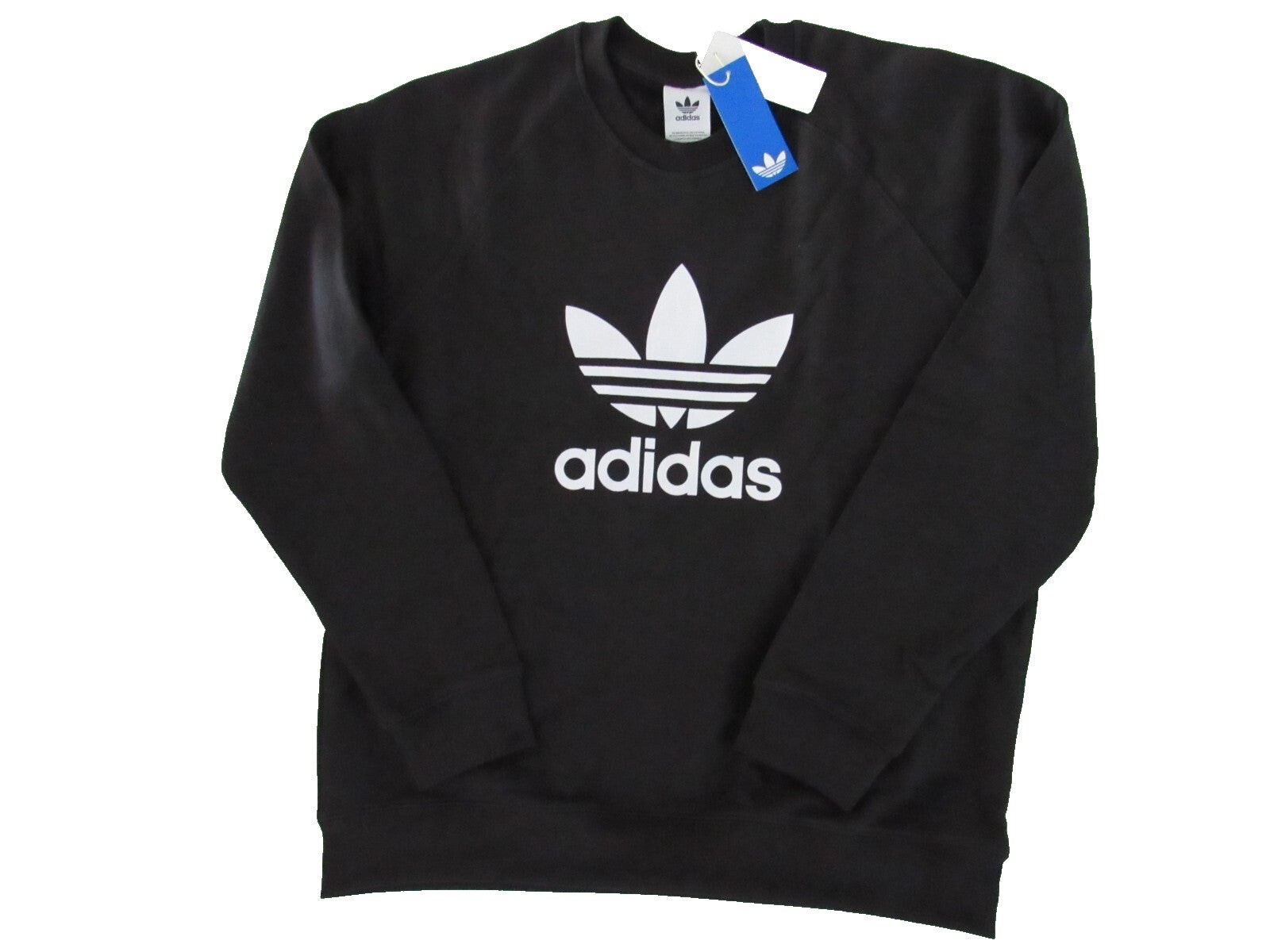 Adidas Mens size Adicolor Classics Trefoil Crewneck Sweatshirt IM4500 Black