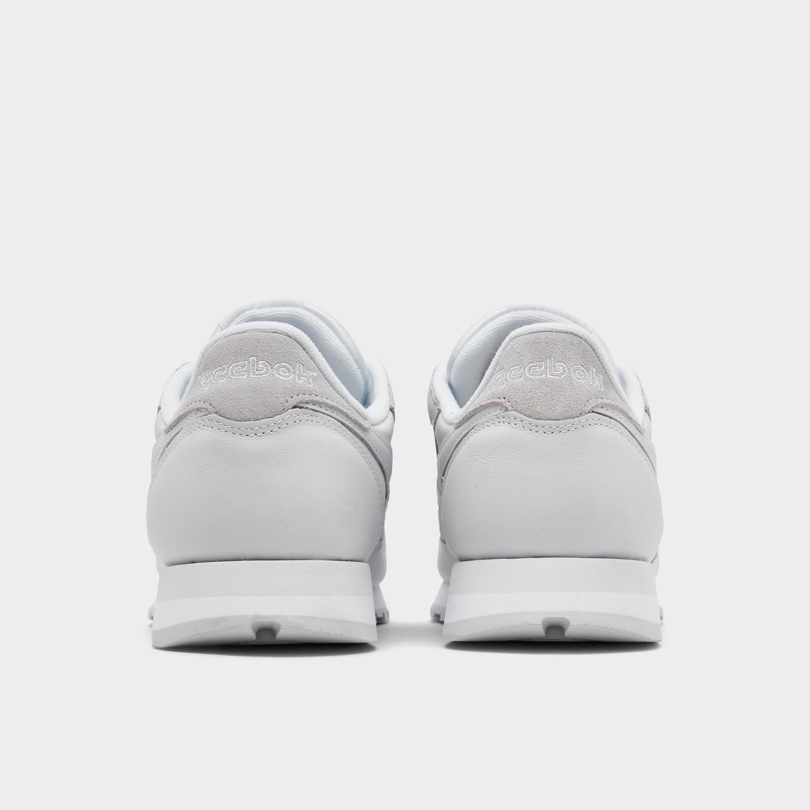 Reebok Classic Leather Classic Nylon  White Black Mens Shoes Sneakers Size 8-13