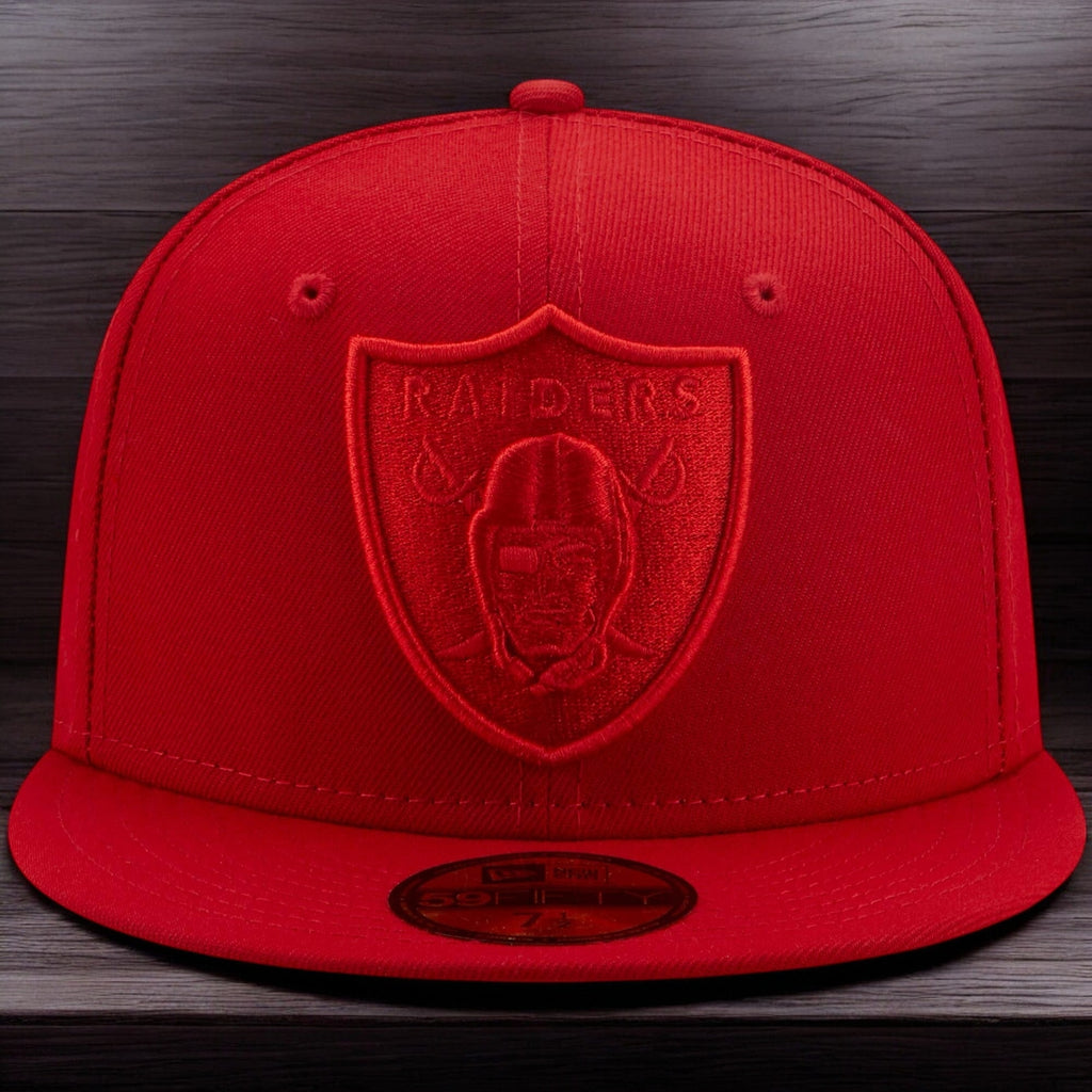 MENS NEW ERA NFL LAS VEGAS RAIDERS 5950 COLOR PACK FITTED - RED