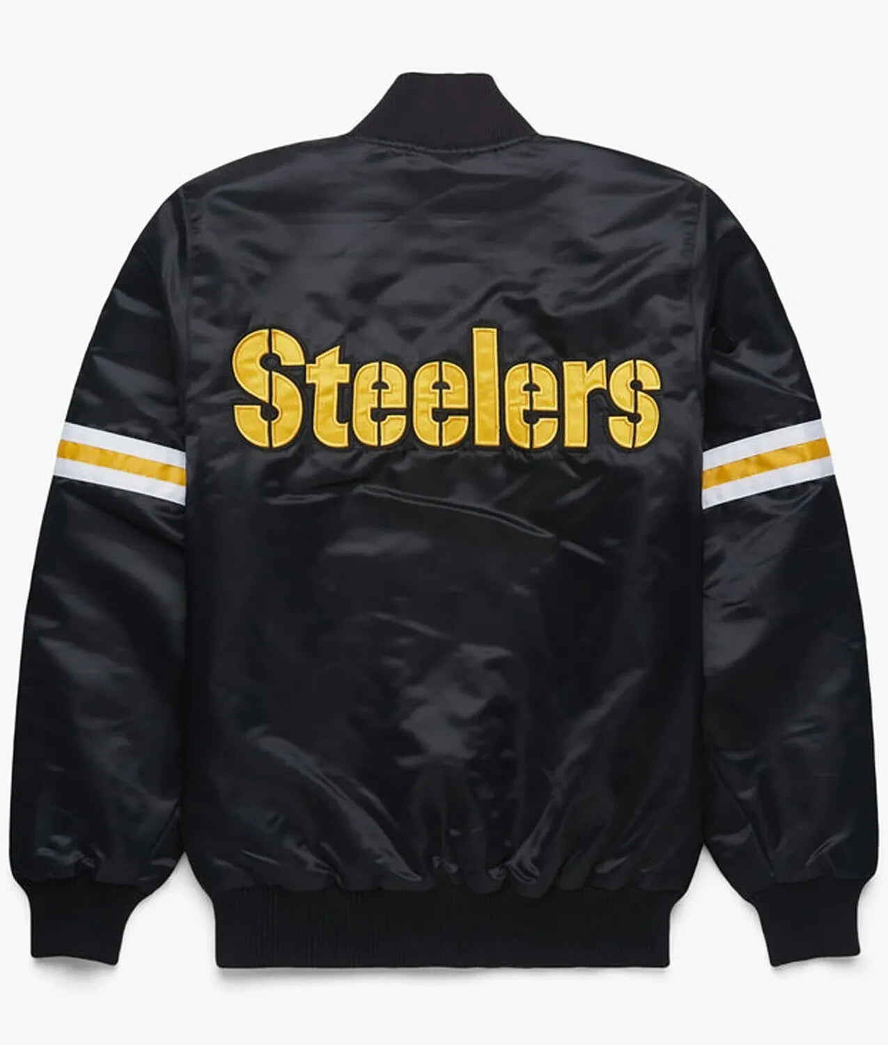 Pittsburgh Steelers NFL Black Satin Jacket with FREE SHIPPING