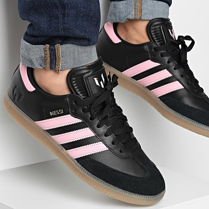 Adidas Messi Samba Men’s Black Sneaker Athletic Shoe Footwear Soccer .