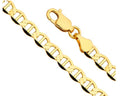 10kt Yellow Gold  men / Women Mariner Link Chain 3.2, 4.5 or 5.5mm