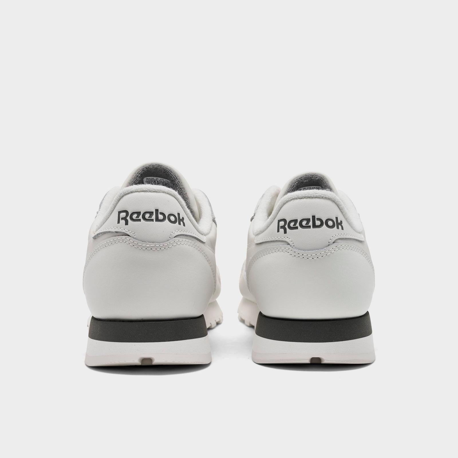 Reebok Classic Leather Classic Nylon  White Black Mens Shoes Sneakers Size 8-13