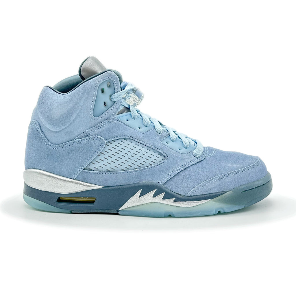 DD9336-400 NK AJ5 Retro Blue Bird Photo Football Grey Metallic Silver Men Shoes