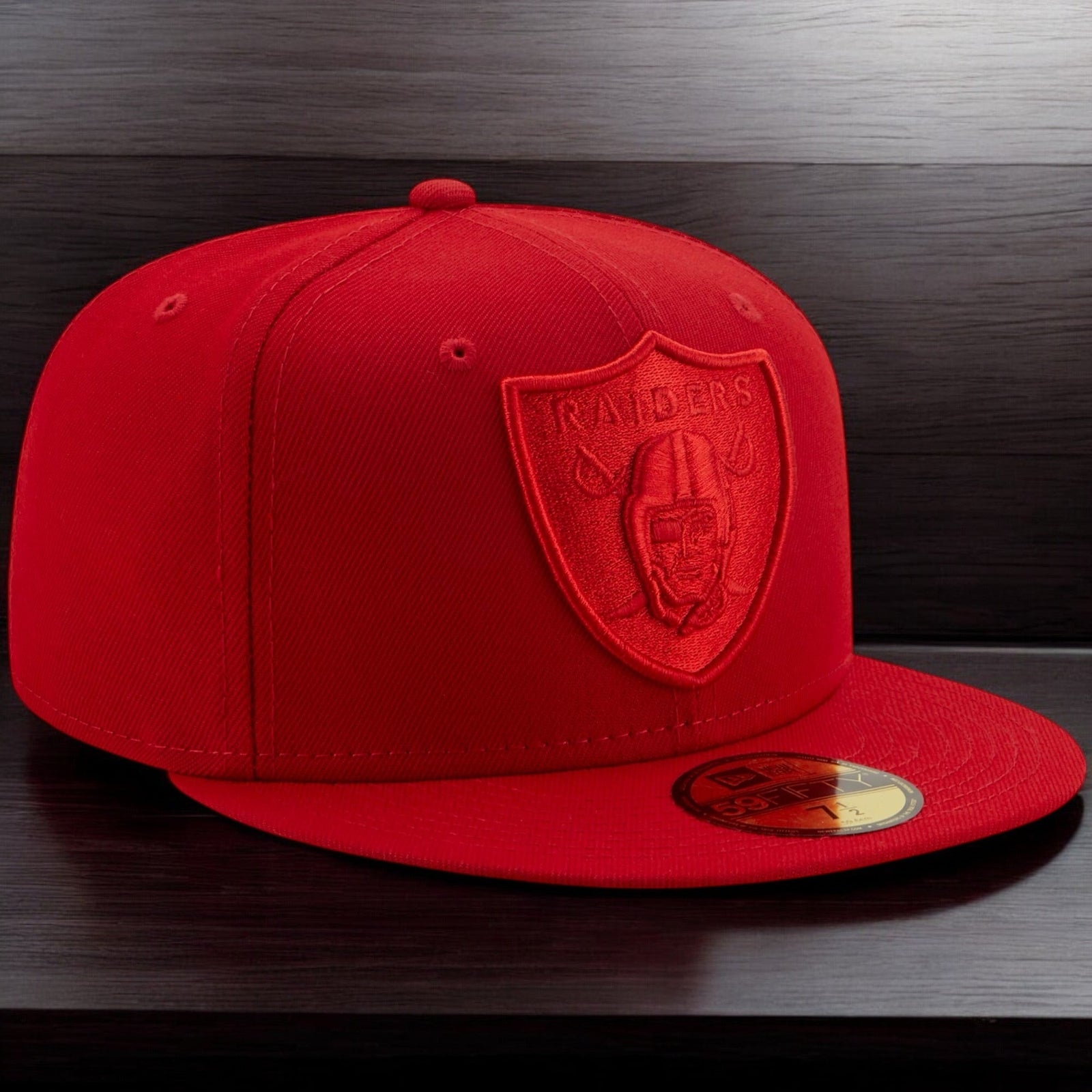 MENS NEW ERA NFL LAS VEGAS RAIDERS 5950 COLOR PACK FITTED - RED