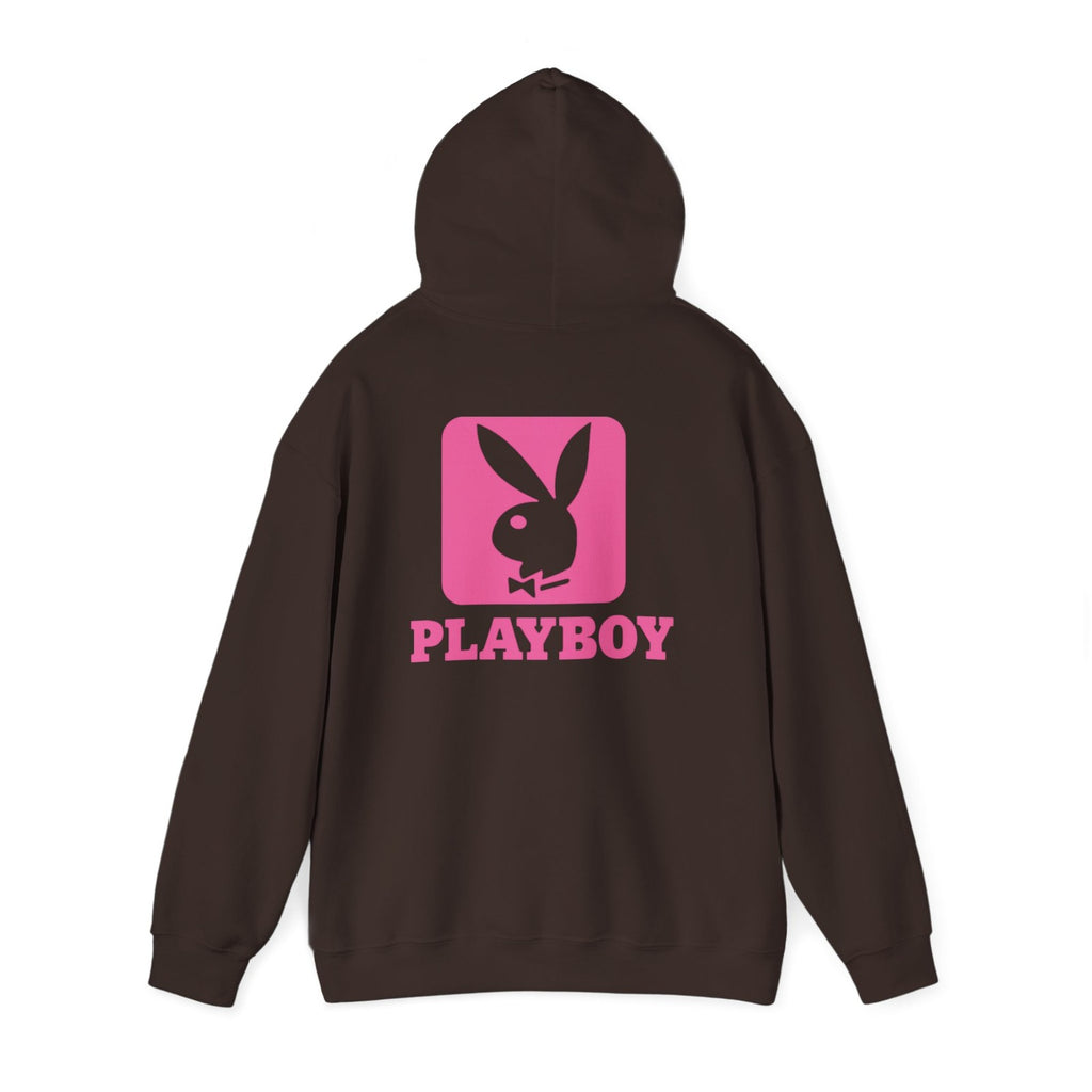 Playboy Bunny Logo Hoodie | Pink Graphic Sweatshirt