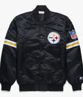 Pittsburgh Steelers NFL Black Satin Jacket with FREE SHIPPING