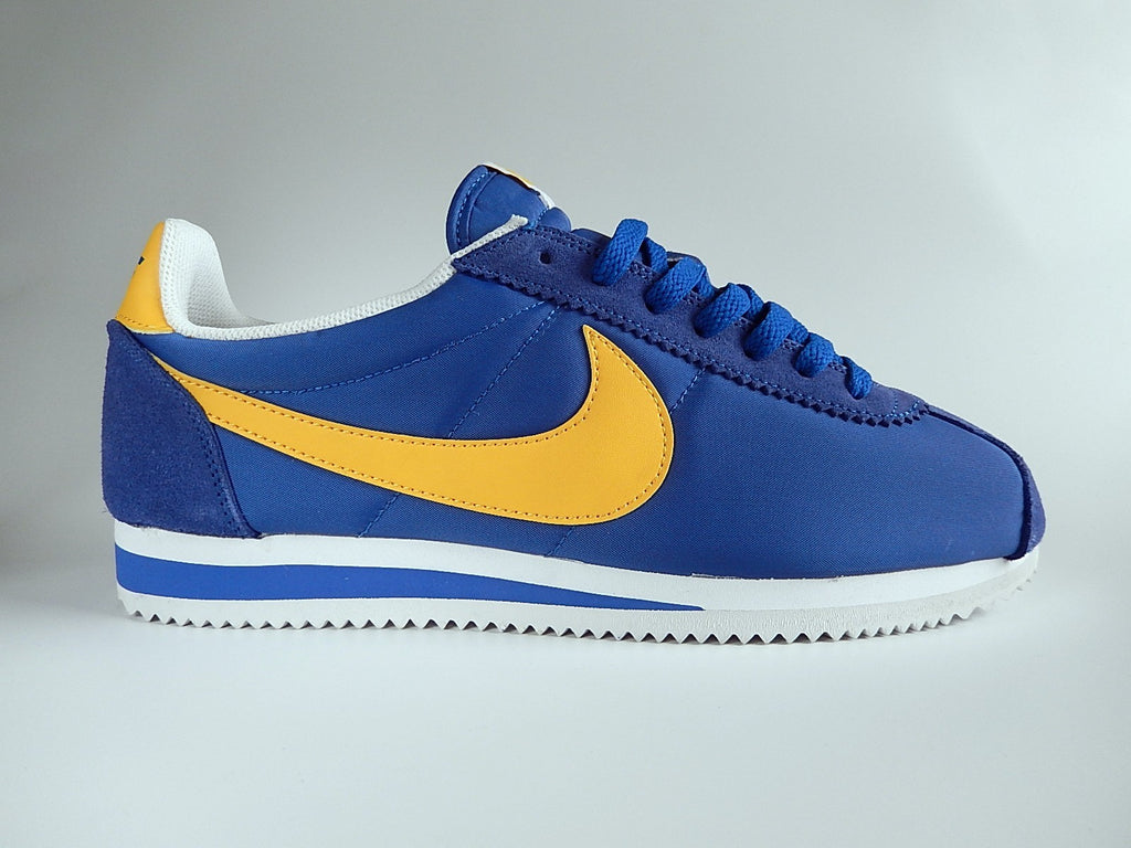 Nike Classic Cortez Nylon blue / yellow mens  golden state warriors shoes