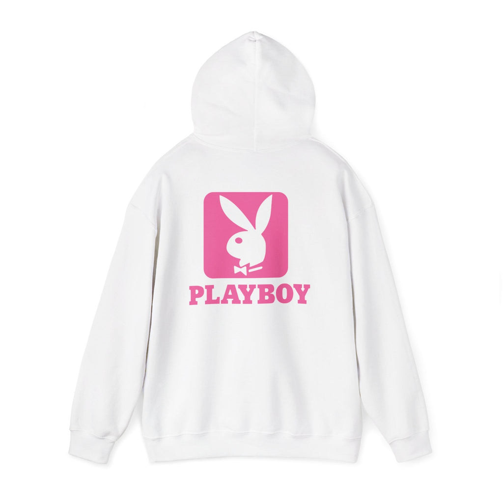 Playboy Bunny Logo Hoodie | Pink Graphic Sweatshirt