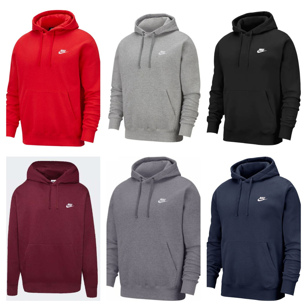 Nike Hoodie Men's Club Fleece Pullover Warm Sportswear Sweatshirt BV2654
