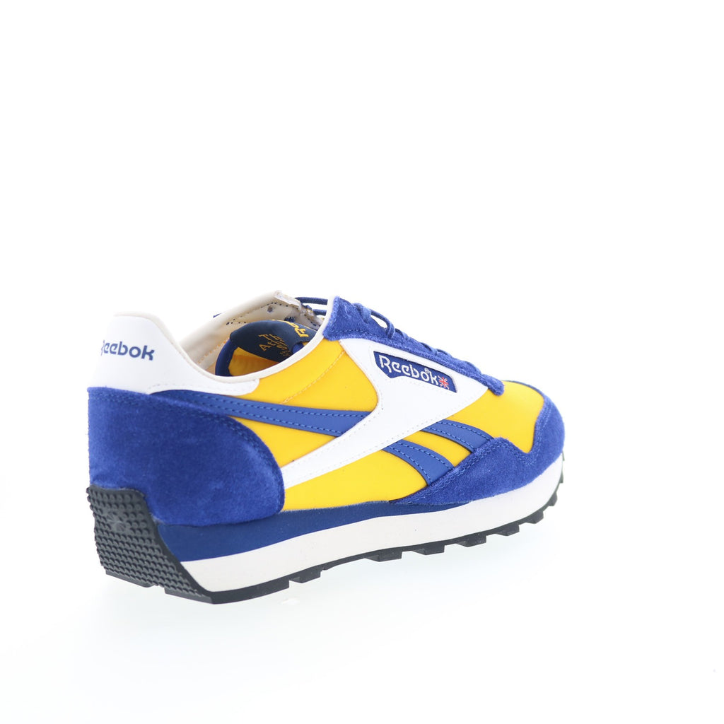 Reebok Aztec II Mens Yellow Suede Lace Up Lifestyle Sneakers Shoes