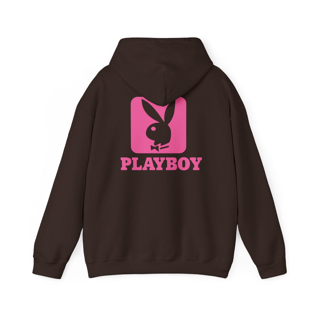 Playboy Bunny Logo Hoodie | Pink Graphic Sweatshirt