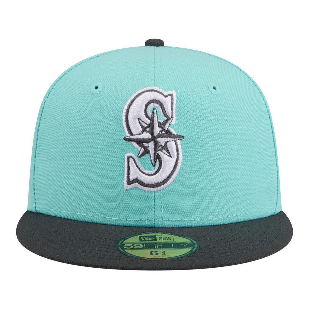 Men's New Era Turquoise/Charcoal Seattle Mariners Two-Tone Color Pack 59FIFTY