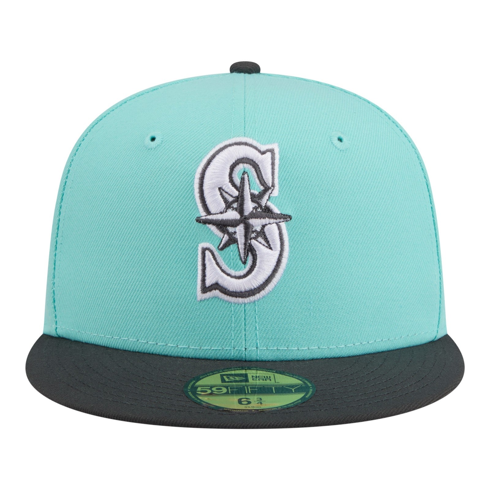 Men's New Era Turquoise/Charcoal Seattle Mariners Two-Tone Color Pack 59FIFTY