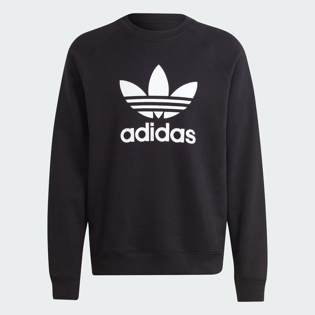 Adidas Mens size Adicolor Classics Trefoil Crewneck Sweatshirt IM4500 Black