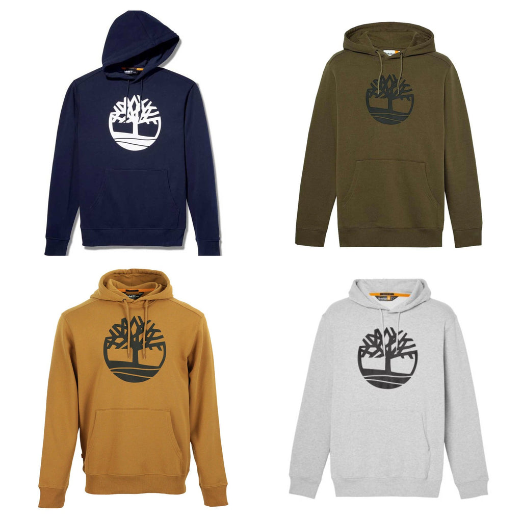 Timberland Mens Hoodie Kennebec River Tree Logo  Pullover Hooded Sweatshirt