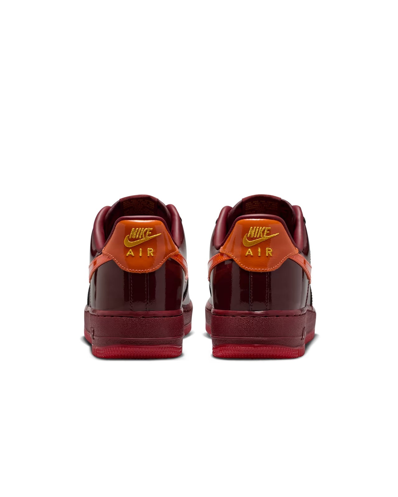 Nike Air Force 1 Low Patent Leather Team Red Orange IO4489-601 Men's Shoes NEW